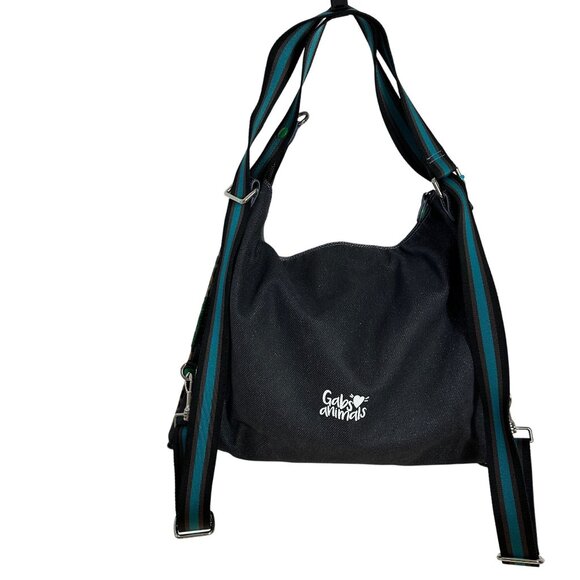 Gabs TIGER G3 Convertible Shoulder Bag Backpack Tote Leather Denim Animal Print - Picture 3 of 15